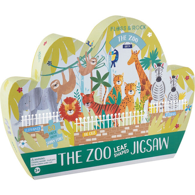 80pc Jungle Leaf  Shaped Jigsaw Puzzle