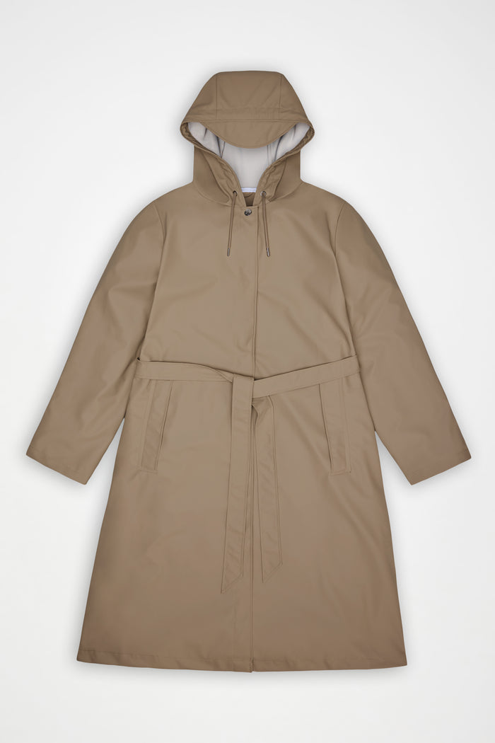 RAINS A-Line Longer W Jacket Beige Jacket