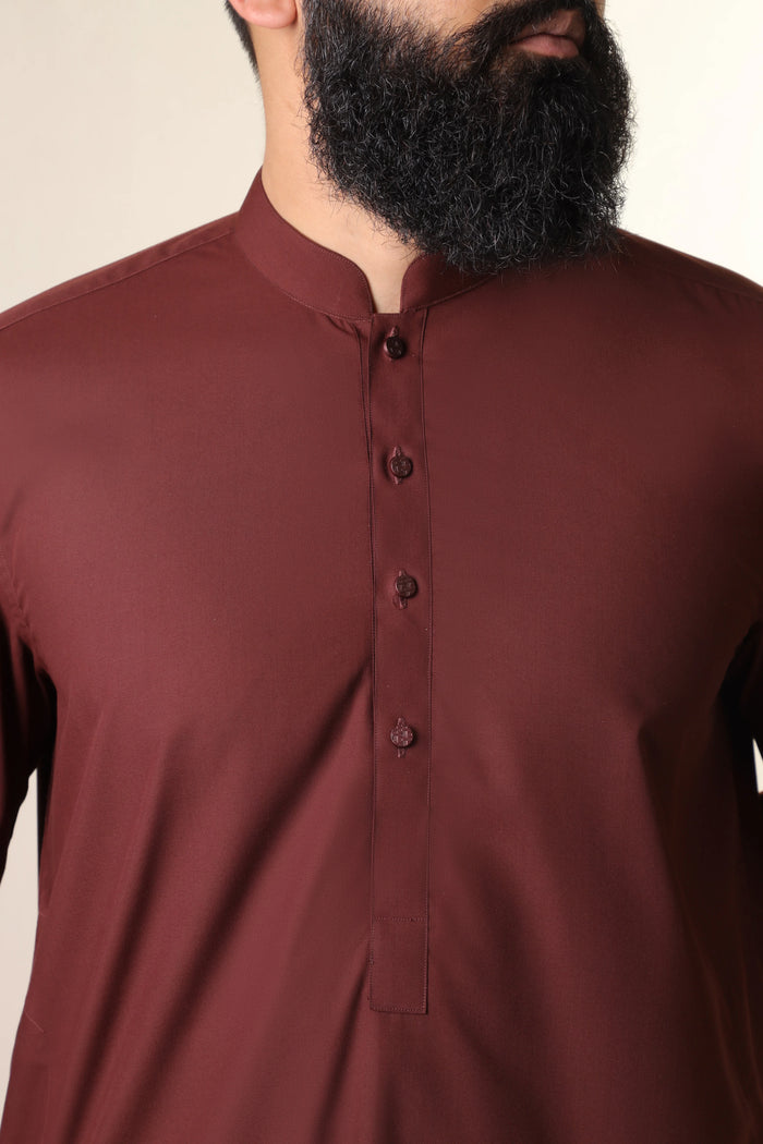 AATISH-E-WAQAAR ( WINE RED ) - Durins Placket