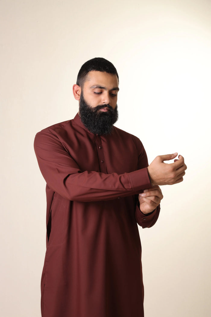AATISH-E-WAQAAR ( WINE RED ) - Durins Placket