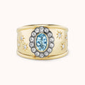 Pavilion Marlo Laz Ali Cigar Band Ring Aquamarine