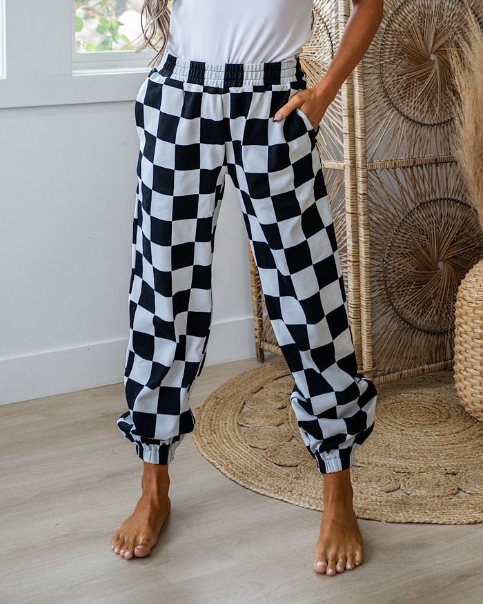 Ampersand Ave Black Jack Checkered Joggers Ampersand Ave