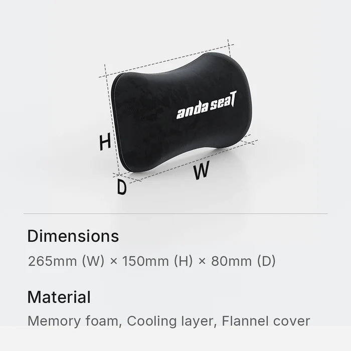 AndaSeat Magnetic Memory Foam Pillow With Cooling Layer