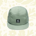 Forager Provisions LTD Artefact Eco Cirrus 5-panel cap in aqua green made from upcycled technical fabric