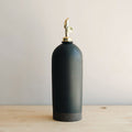 Artisan Ceramic Oil Bottle - Dark