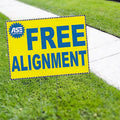 CAR DEALERSHIP SIGNS ASE FREE ALIGNMENT Yard Sign