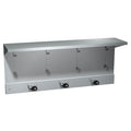 ASI 1308-3 Utility Shelf w/ 4 Hooks & 3 Mop Holders Surface Mounted - Satin - Prestige Distribution