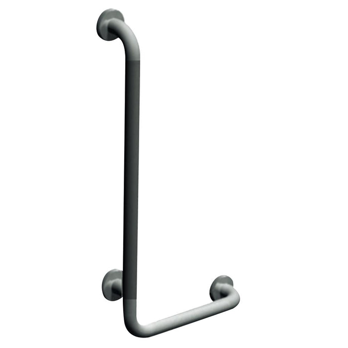 ASI 3704-P Grab Bar 90° Angle Snap Flange Specify Handing 16" x 32" - Satin - Prestige Distribution
