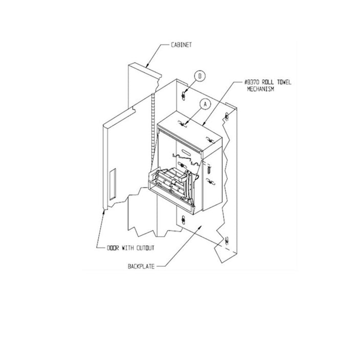 ASI 8370 Paper Towel Dispenser Mechanism Manual Lever Operated - Prestige Distribution
