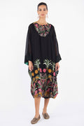 Asmahan Georgette Embroidered Black  Dress