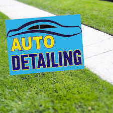 AUTO DETAILING Yard Sign CAR DEALER SIGNS SMOG SIGNS