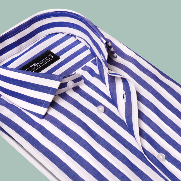 AWNING BOLD BLUE STRIPES