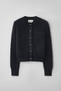 Azalea Brushed Cashmere Cardigan - Black Brushed