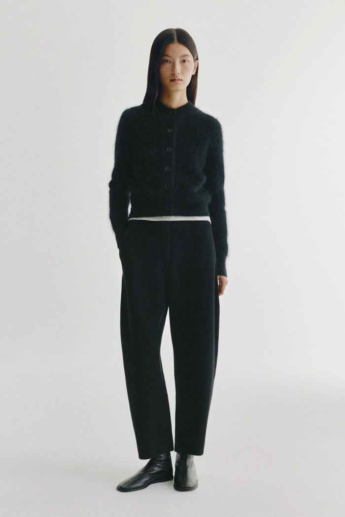 Azalea Brushed Cashmere Cardigan - Black Brushed