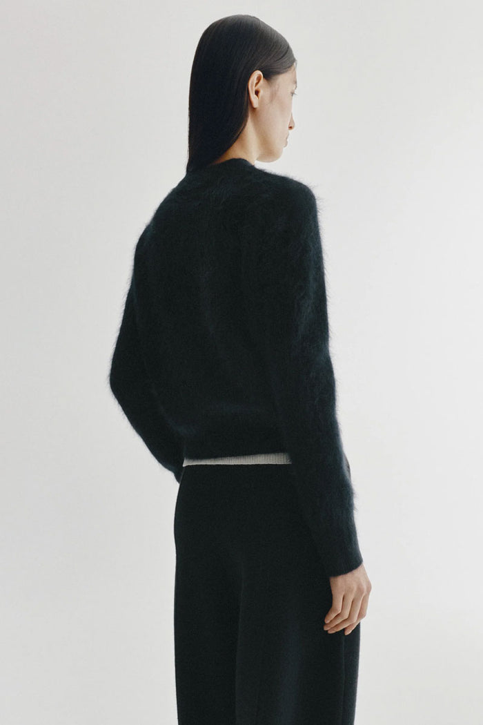Azalea Brushed Cashmere Cardigan - Black Brushed