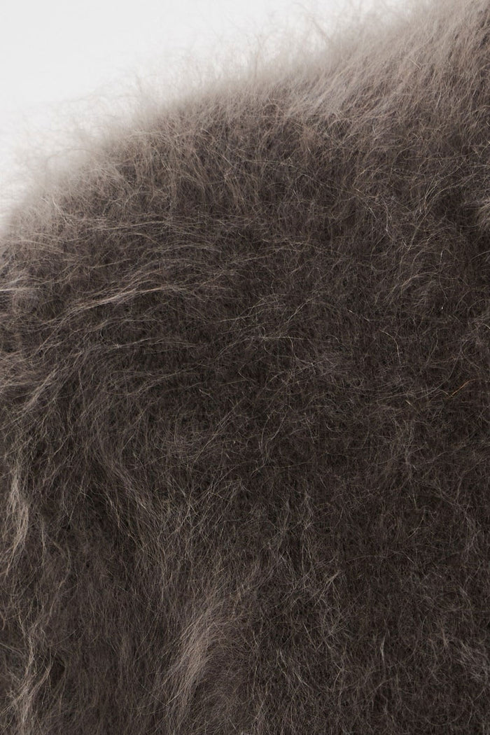 Azalea Brushed Cashmere Cardigan - Dark Fern Brushed