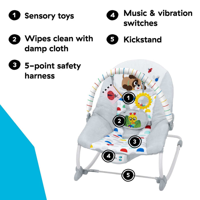Baby Einstein Dean’s Discovery Spot Musical Infant to Toddler Rocker, Ages 0 months+
