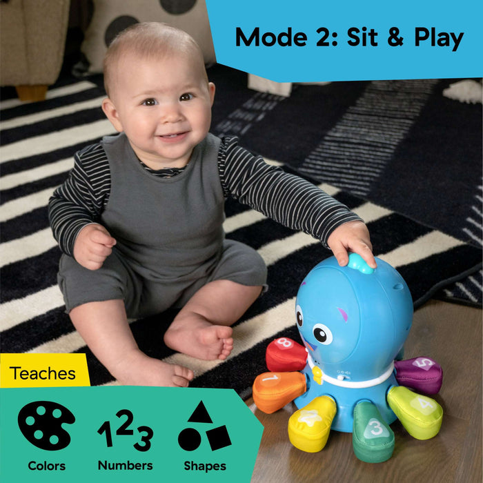 Baby Einstein Go Opus Go 4-in-1 Crawl and Chase Pal toy with colorful plush arms for babies 3 to 60 months
