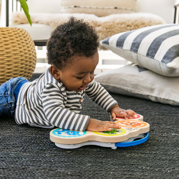 Baby Einstein Magic Touch Drums wooden musical toy for babies with Montessori-inspired design and volume control