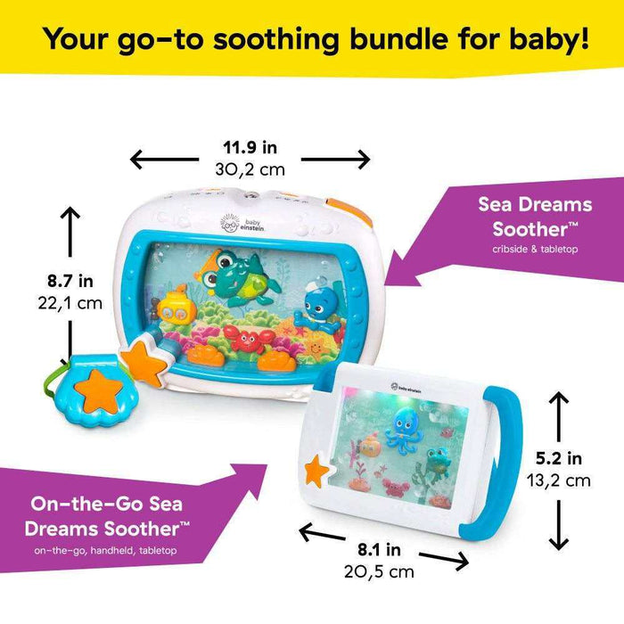 Baby Einstein Sea Dreams Soother Bundle with crib toy and portable sound machine