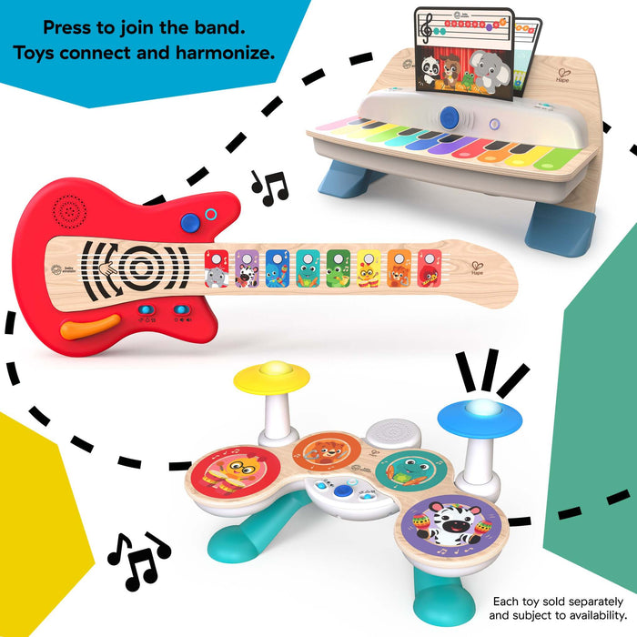 Baby Einstein Together in Tune Drums wooden musical toy drum set for toddlers with Magic Touch technology and wireless connection