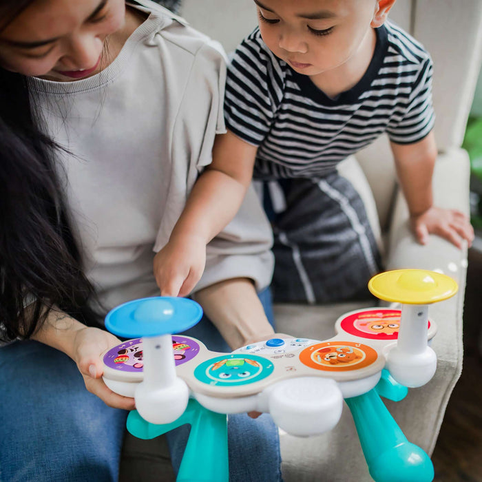 Baby Einstein Together in Tune Drums wooden musical toy for toddlers with Magic Touch technology and wireless connection