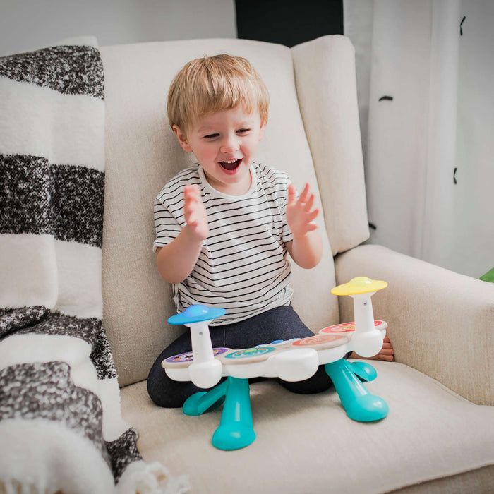 Baby Einstein Together in Tune Drums wooden toddler drum set with Magic Touch technology and wireless connectivity