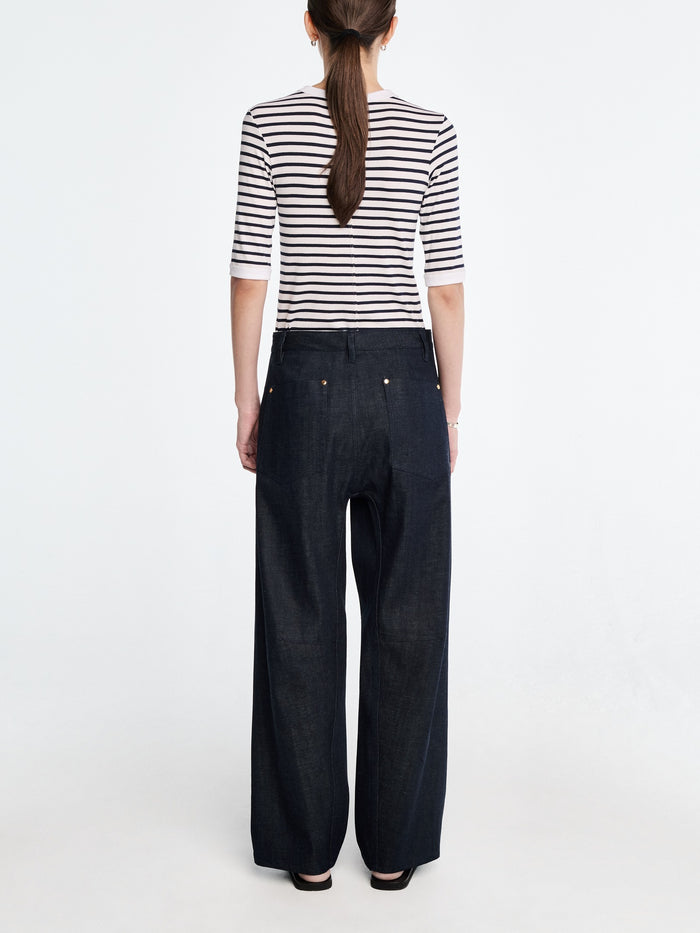 Baby T in Navy/White Stripe