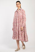 Bahiya Cotton Pink Floral Dress