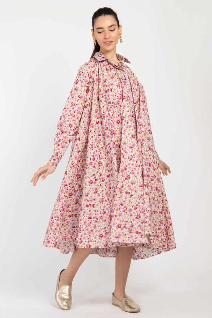 Bahiya Cotton Pink Floral Dress