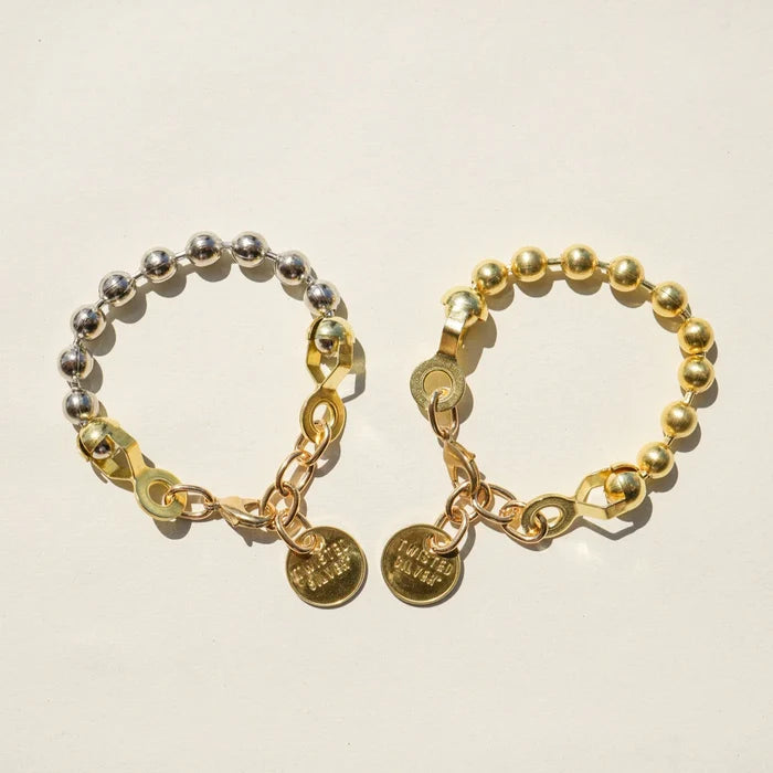 Ball and Chain Bracelet - Brass