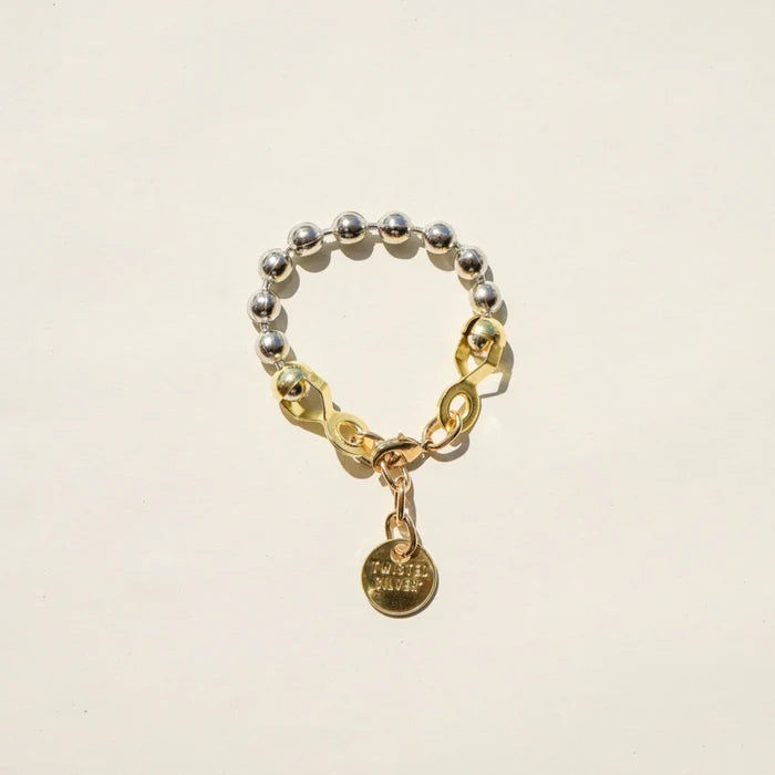 Ball and Chain Bracelet - Silver