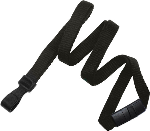 Bamboo 3/8" (10 MM) Flat Lanyard with Breakaway and "No-Twist" Wide Plastic Hook, Qty = 100