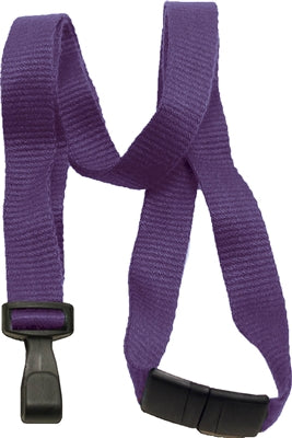 Bamboo 5/8" (16 MM) Flat Lanyard with Breakaway and "No-Twist" Wide Plastic Hook, Qty = 100