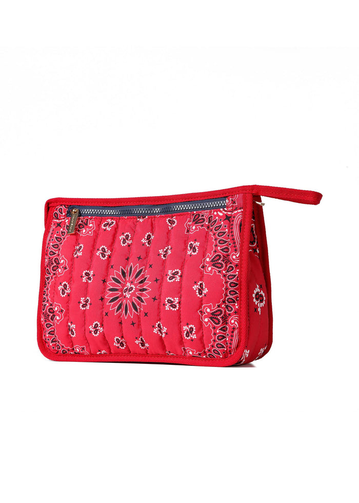 Bandana Print Pouch - Beau Red