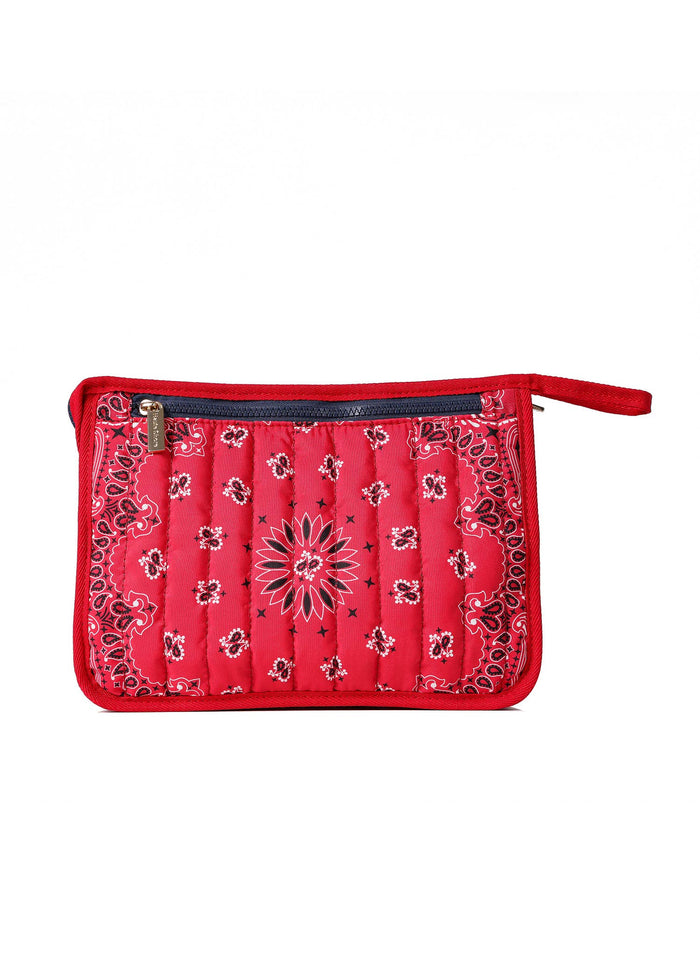 Bandana Print Pouch - Beau Red