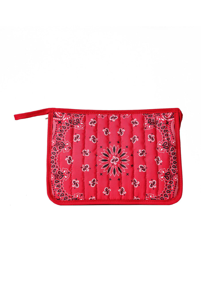Bandana Print Pouch - Beau Red