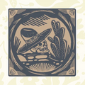 Forager Provisions LTD Bandits Bandanas El Rito Nights organic cotton bandana featuring a skull and cactus design.