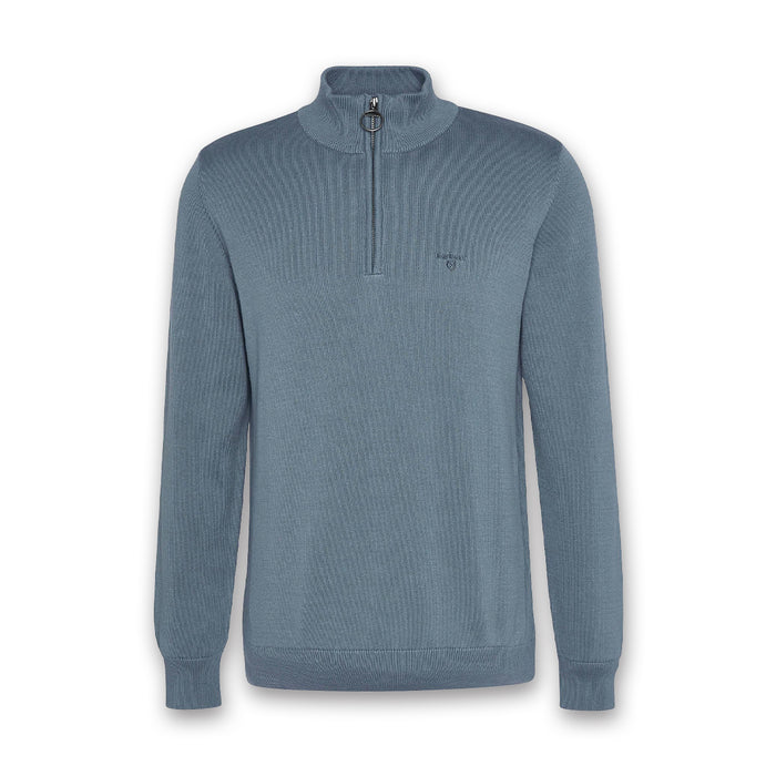 Barbour - Cotton Half Zip in Vintage Teal - Nigel Clare