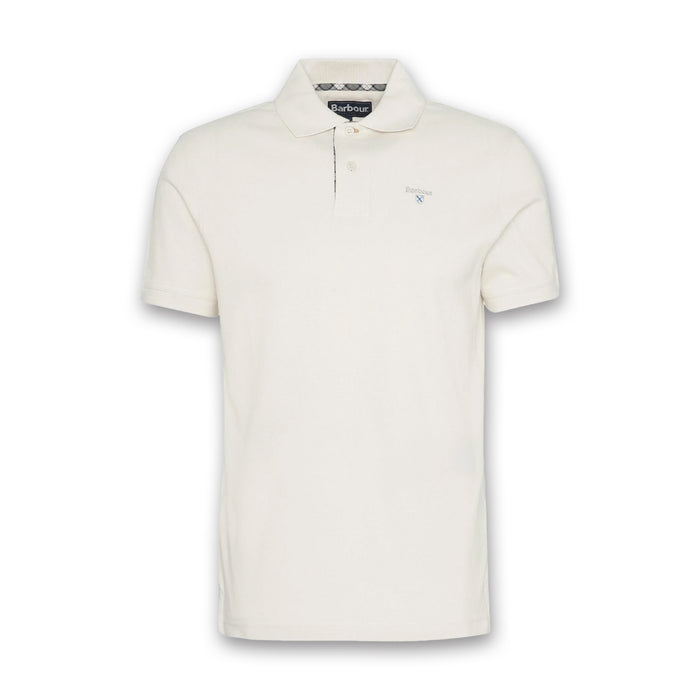 Barbour - Tartan Polo Shirt in Antique White - Nigel Clare