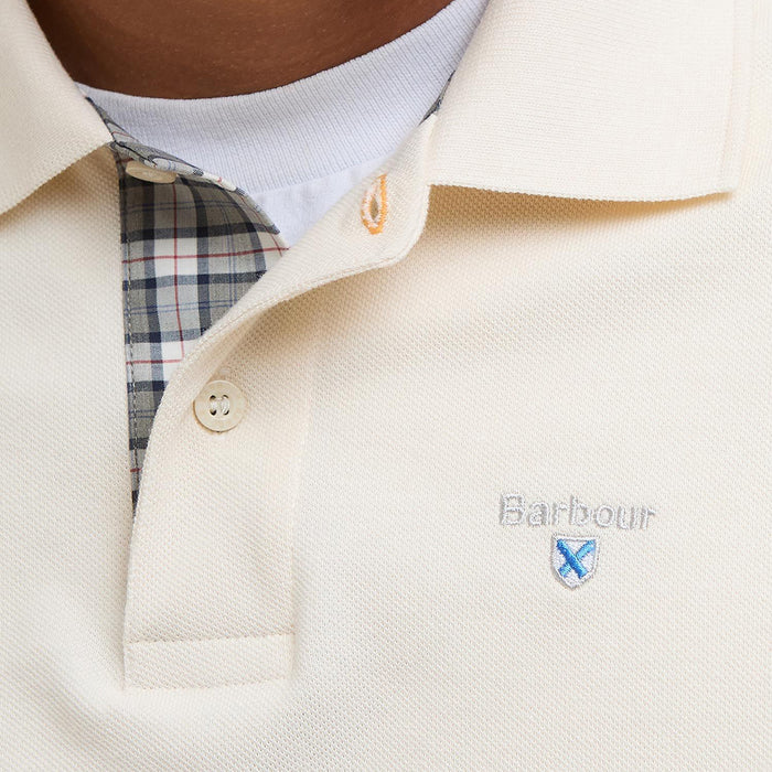 Barbour - Tartan Polo Shirt in Antique White - Nigel Clare
