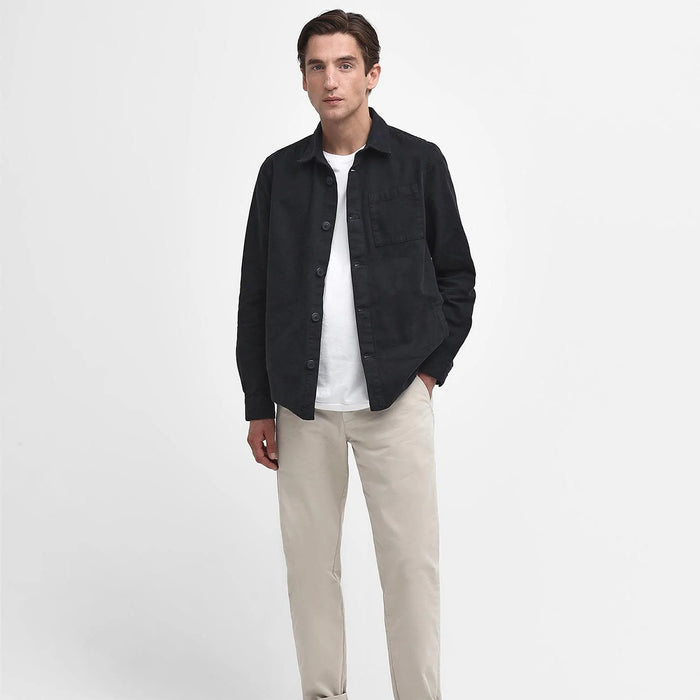 Barbour - Washed Cotton Overshirt in Navy - Nigel Clare
