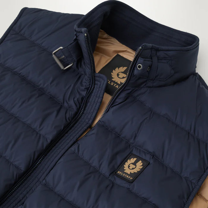 Belstaff - Circuit Down Filled Nylon Gilet in Dark Ink - Nigel Clare