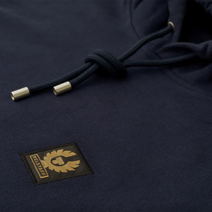 Belstaff - Cotton Fleece Hoodie in Dark Ink - Nigel Clare