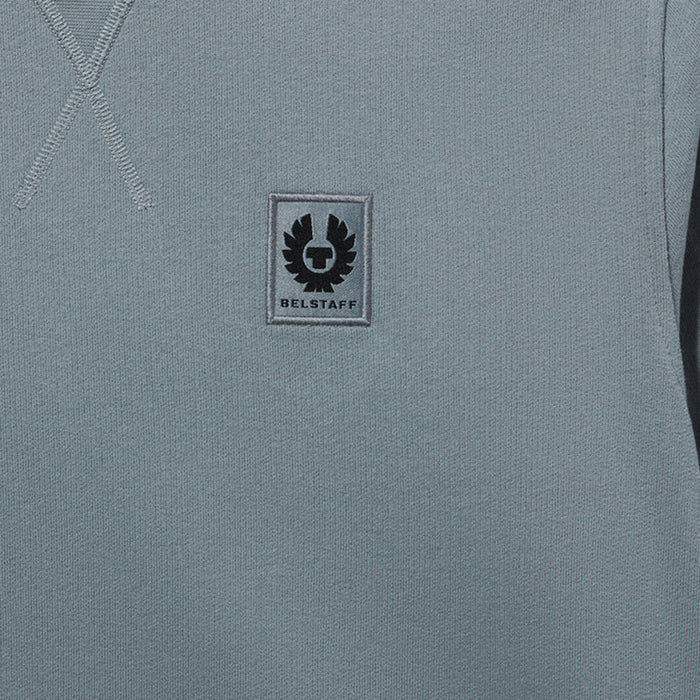 Belstaff - Cotton Fleece Sweatshirt in Blue Flint - Nigel Clare