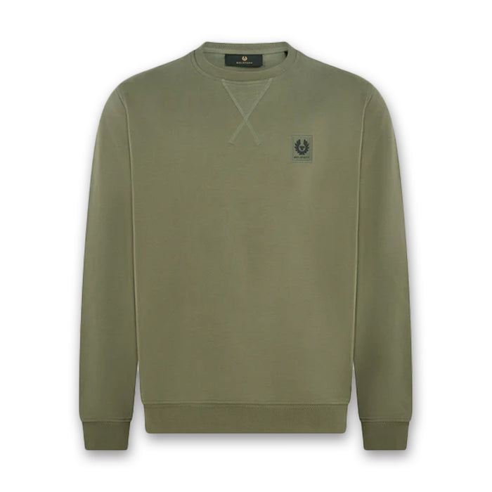 Belstaff - Cotton Fleece Sweatshirt in Surplus Green - Nigel Clare