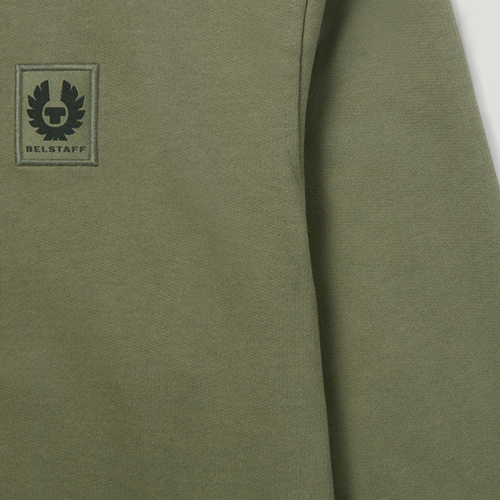 Belstaff - Cotton Fleece Sweatshirt in Surplus Green - Nigel Clare