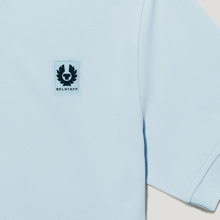 Belstaff - Cotton Piqué Polo in Sky Blue - Nigel Clare