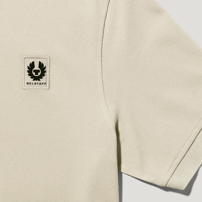 Belstaff - Cotton Piqué Polo in Stone Beige - Nigel Clare