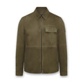 Belstaff - Frame Suede Overshirt in Army Olive - Nigel Clare